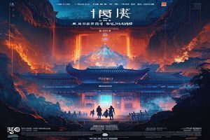四虎影院热门院线大片海报，画面呈现史诗级动作场景，蓝橙光效震撼